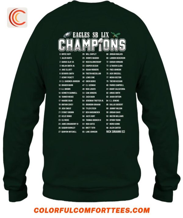 2 Sided Philadelphia Eagles World Champs 2017 2024 T-Shirt