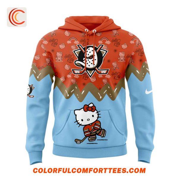 Anaheim Ducks x Hello Kitty 2025 New Hoodie