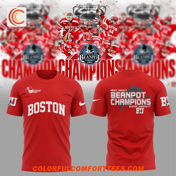 Boston University Men’s Ice Hockey Beanpot Champion For Fans T-Shirt