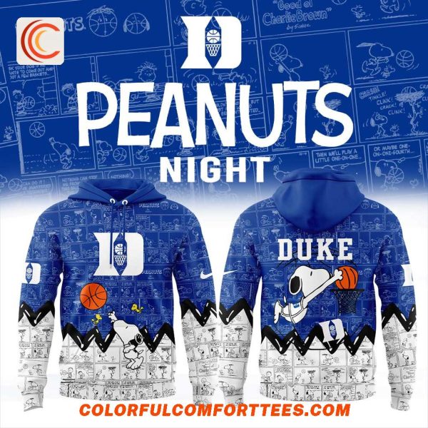 Duke Men Basketball 75th Anniversary of Peanuts Hoodie