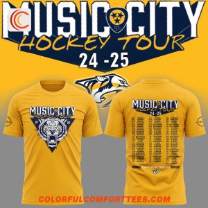 Music City Tour Hockey Tour 24-25 Playing All The Smash Hits T-Shirt