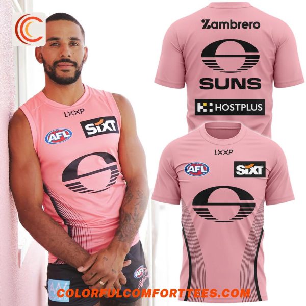 New Gold Coast Suns Pink New Edition 2025 For Fans T-Shirt