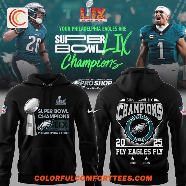 Philadelphia Eagles 2025 Champions Super Bowl Fly Eagles Fly T-Shirt Hoodie