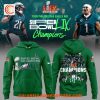 Philadelphia Eagles 2025 Super Bowl LIX Champions Club Green Gray Limited Hoodie