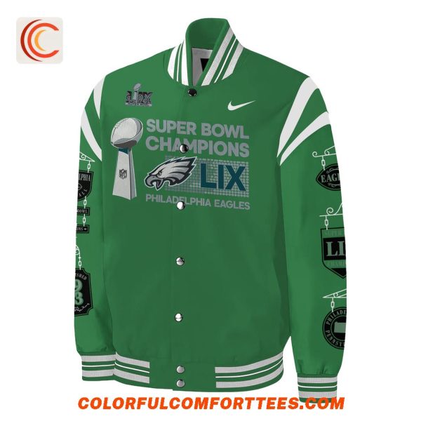 Philadelphia Eagles Super Bowl LIX Champions 2025 Baseball Jacket