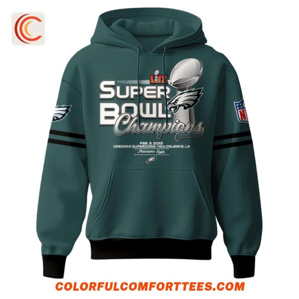 Philadelphia Eagles Super Bowl LIX Champions 2025 Hoodie