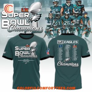 Philadelphia Eagles Super Bowl LIX Champions 2025 T-Shirt