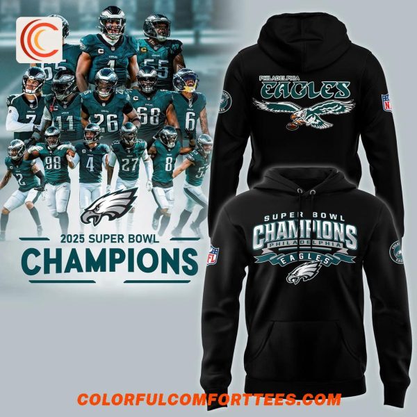 Philadelphia Eagles x 2025 Super Bowl Champions LIX Hoodie