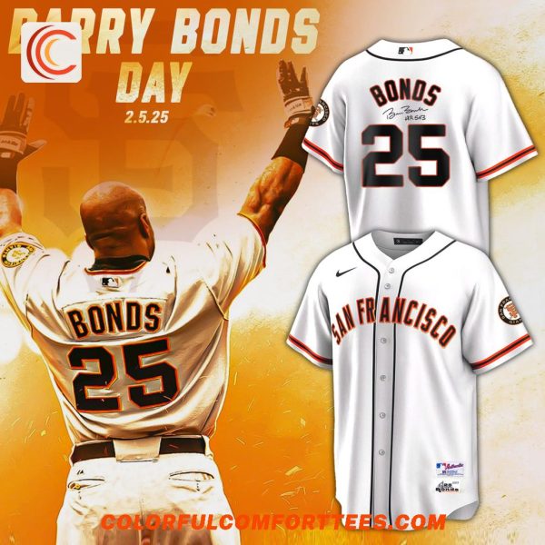 San Francisco Giants x Barry Bonds Days 25 Baseball Jersey