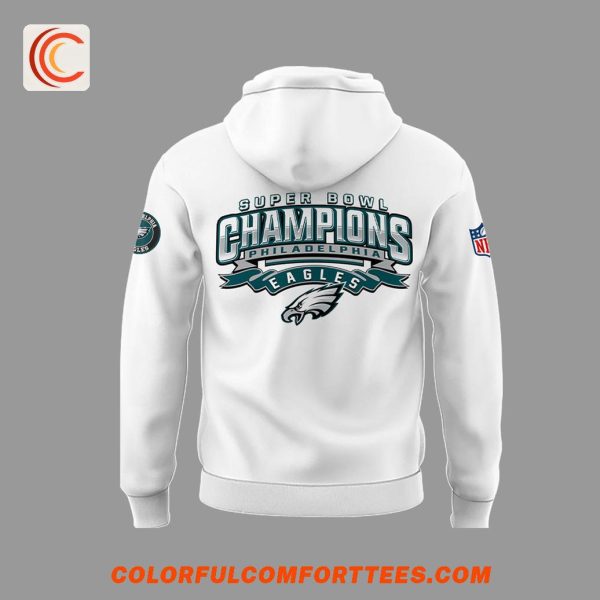 Super Bowl LIX Champions Eagle Limited For Fans White Hoodie