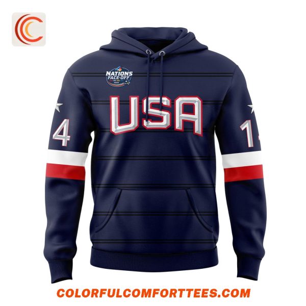 Team USA 4 Nations Face Off 2025 For Fans Hoodie