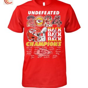 Undefeated 2024 Back 2 Back Kansas City Chiefs Champions T-Shirt